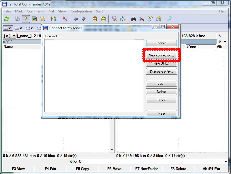 How to send corrupted oracle files with using total commander